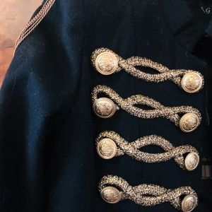 Short Military Style Jacket w/ Gold Hardware XS